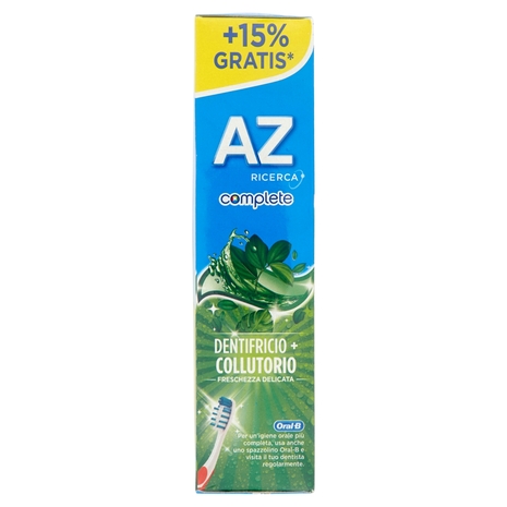 AZ Ricerca Dentifricio Complete+Collutorio Freschezza Delicata 4x65+10 ml